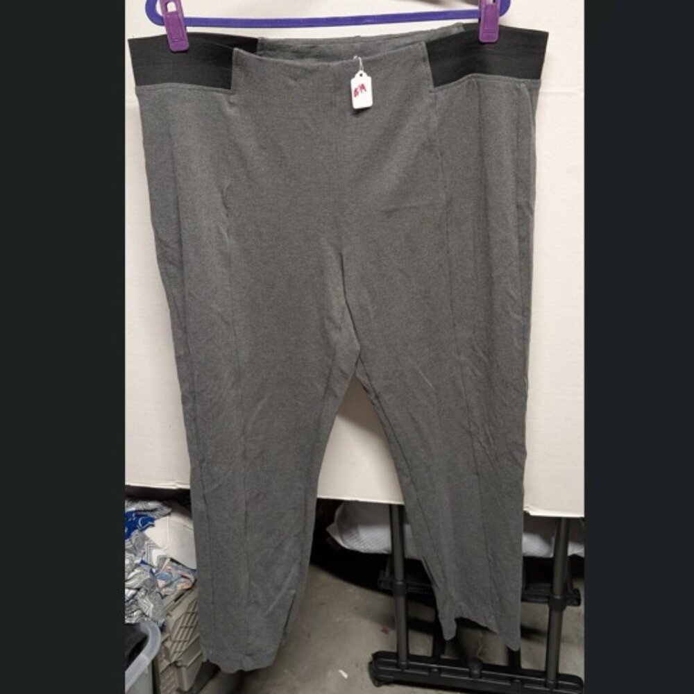 🖤 Terra & Sky Gray Stretch Pants – Size 2X (20W–22W)